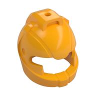 Helmet Space with Air Intakes and Hole on Top Leuchtendes Hellorange
