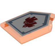Tile Special 2 × 3 Pentagonal with Nexo Power Shield Print - Cloning Trans-Neon Orange