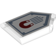 Tile Special 2 × 3 Pentagonal with Nexo Power Shield Print - Magnetize Transparent