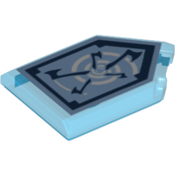 Tile Special 2 × 3 Pentagonal with Nexo Power Shield Print - Whirl Wind Trans-Dark Blue
