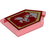 Tile Special 2 × 3 Pentagonal with Nexo Power Shield Print - Silver Pegasus Trans-Red