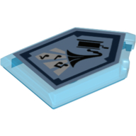 Tile Special 2 × 3 Pentagonal with Nexo Power Shield Print - Drop the Beat Trans-Dark Blue