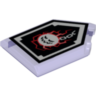 Tile Special 2 × 3 Pentagonal with Nexo Power Shield Print - Wrecking Wrath Trans-Purple