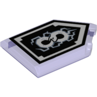 Fliese speziell 2 × 3 fünfeckig mit Nexo Power Schild (bedruckt) - Horrible Hunger in Transparent-Lila
