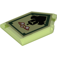 Tile Special 2 × 3 Pentagonal with Nexo Power Shield Print - Stone Stun Transparent-Hellgrün