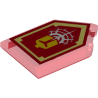 Tile Special 2 × 3 Pentagonal with Nexo Power Shield Print - Commanding Shout Trans-Red