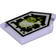 Fliese speziell 2 × 3 fünfeckig mit Nexo Power Schild - Devastating Decay (bedruckt) in Transparent-Lila