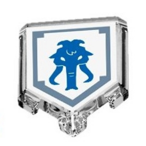 Tile Special 2 × 3 Pentagonal with Nexo Power Shield Print - Mammoth Trans-Clear