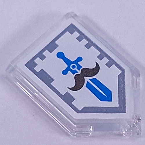 Tile Special 2 × 3 Pentagonal with Nexo Power Shield Print - Bearded Ballerina Transparent
