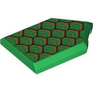 Tile Special 2 × 3 Pentagonal with Dragon Scales print Green