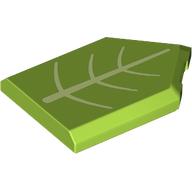 Tile Special 2 × 3 Pentagonal with Yellowish Green Leaf Veins print Limette