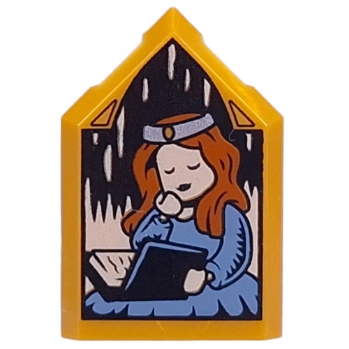Tile Special 2 × 3 Pentagonal with Unknown Sleeping Witch Portrait print Perlgold