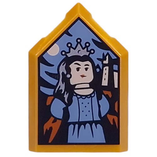 Tile Special 2 × 3 Pentagonal with Rowena Ravenclaw Portrait print Pearl Gold