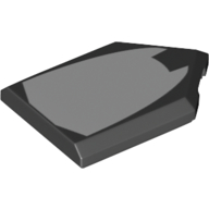 Tile Special 2 × 3 Pentagonal with White Pointed Shield Print Black