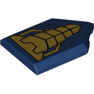 Tile Special 2 × 3 Pentagonal with Gold Armor Panels Print Dark Blue