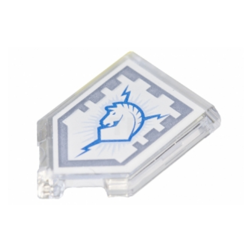 Tile Special 2 × 3 Pentagonal with Nexo Power Shield Print - Thunder Blaze Transparent