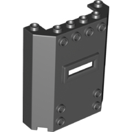 Panel 2 × 6 × 6 with Window Slot Black