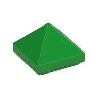 Brick Sloped 45° 1 × 1 × 2/3 Quadruple Convex [Pyramid] Hellgrün