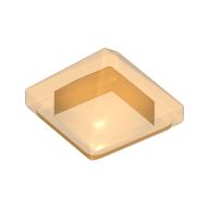Brick Sloped 45° 1 × 1 × 2/3 Quadruple Convex [Pyramid] Trans-Orange