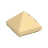 Brick Sloped 45° 1 × 1 × 2/3 Quadruple Convex [Pyramid] Beige