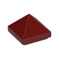 Brick Sloped 45° 1 × 1 × 2/3 Quadruple Convex [Pyramid] Dark Red