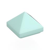 Brick Sloped 45° 1 × 1 × 2/3 Quadruple Convex [Pyramid] Light Aqua