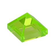 Brick Sloped 45° 1 × 1 × 2/3 Quadruple Convex [Pyramid] Transparent-Hellgrün