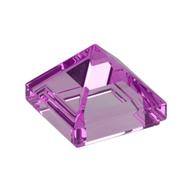 Brick Sloped 45° 1 × 1 × 2/3 Quadruple Convex [Pyramid] Trans-Dark Pink