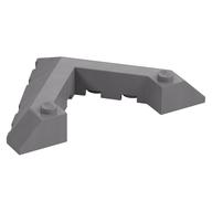 Brick Wedged, Sloped 45° 6 × 8 with Pointed Cutout Mattsilber