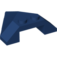 Brick Wedged, Sloped 4 × 4 Pointed Dunkelblau