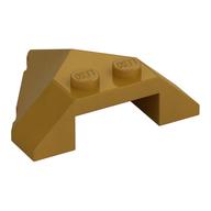 Brick Wedged, Sloped 4 × 4 Pointed Pearl Gold