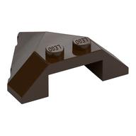 Brick Wedged, Sloped 4 × 4 Pointed Dark Brown