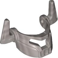 Headwear Accessory Visor with Horns Mattsilber