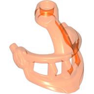 Headwear Accessory Visor Grille and Top Pin Hole Transparent-Neonorange