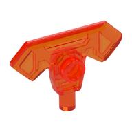 Weapon Axe Head with Bar Trans-Neon Orange