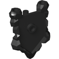 Shield Pentagonal with Rock Edges in Black