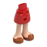 Minidoll Hips and Short Skirt with Light Nougat Legs, Dark Orange Shoes print Rot