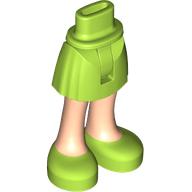 Minidoll Hips and Short Skirt with Light Nougat Legs and Lime Shoes Print [Thick Hinge] Limette