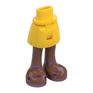 Minidoll Hips and Short Skirt with Medium Brown Legs, Metallic Pink Shoes print [Thin Hinge] Gelb