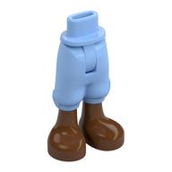 Minidoll Hips and Cropped Trousers with Reddish Brown Boots print Bright Light Blue