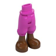 Minidoll Hips and Cropped Trousers with Reddish Brown Boots print Dark Pink