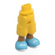 Minidoll Hips and Cargo Pants with Nougat Legs, Medium Azure/White Shoes print [Thin Hinge] Gelb