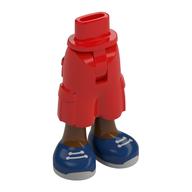 Minidoll Hips and Cargo Pants with Reddish Brown Legs, Dark Blue/Dark Bluish Grey Shoes print [Thin Hinge] Rot