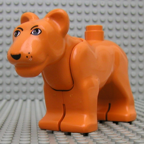 Duplo Animal Lion Adult Female with Movable Head Leuchtendes Hellorange