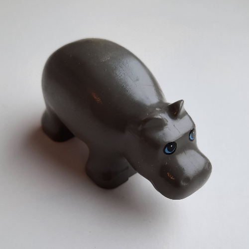 Duplo Animal Hippo Baby With Eyes Print Dark Gray