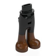 Minidoll Hips and Trousers with Back Pockets with Reddish Brown Boots Print [Thin Hinge] Schwarz