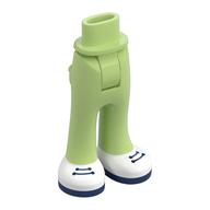 Minidoll Hips and Trousers with Back Pockets with White Shoes, Dark Blue Laces, Soles print Yellowish Green