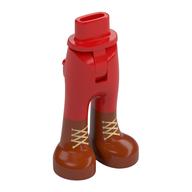 Minidoll Hips and Trousers with Back Pockets with Dark Orange Boots, Tan Laces print Rot