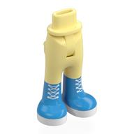 Minidoll Hips and Trousers with Back Pockets with Medium Azure Boots, White Laces print Leuchtendes Hellgelb