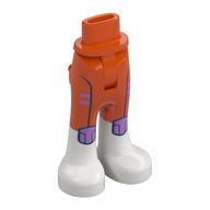 Minidoll Hips and Trousers with Back Pockets with Space Suit, Lavender Pockets, White Boots print Rotorange